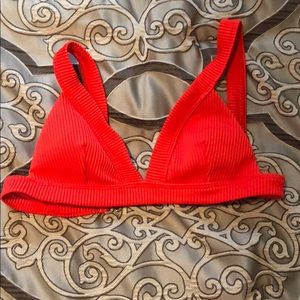 Small Hollister Neon Red Bikini Top
